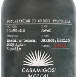 Casamigos Mezcal | 40% vol | 70cl | Artisanal Agave Spirit | Notes of Smoke & Black Pepper | Recommended for Cocktails & Alcohol Drinks | Made from Espadin Agave in Oaxaca | Mexico